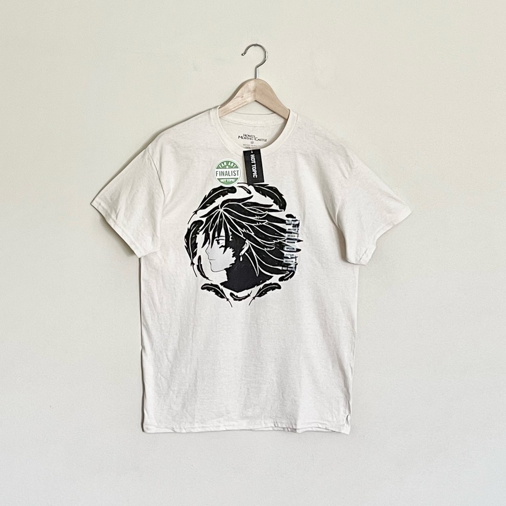 NEW Studio Ghibli Howl’s Moving Castle Bird Form Natural White T Shirt Adult M